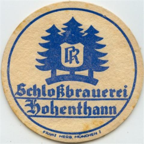 hohenthann la-by hohen rund 1a (215-schlobrauerei-blau) 